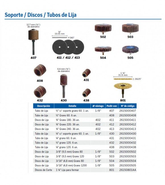 TORNO DREMEL cilindro eje lija